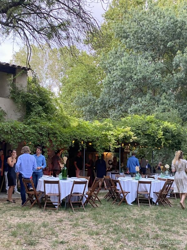 The French enjoying a lovely garden party in the Luberon in September.